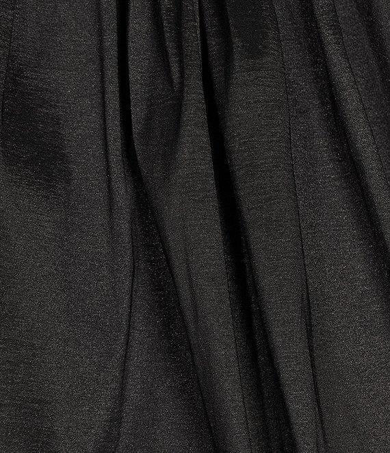 Morgan & Co. V-Neck Sleeveless Short Taffeta Bubble Glitter Lace Bodice Dress Product Image