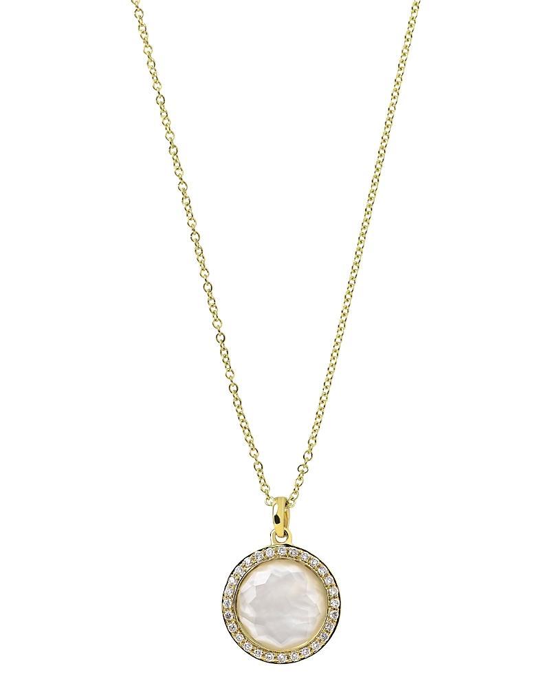 Small Pendant Necklace in 18K Gold with Diamonds Product Image