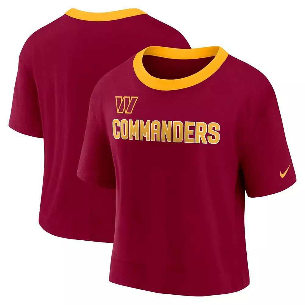 Women's Nike Burgundy Washington Commanders High Hip Fashion Cropped Top, Size: Medium, Wft Med Re Product Image