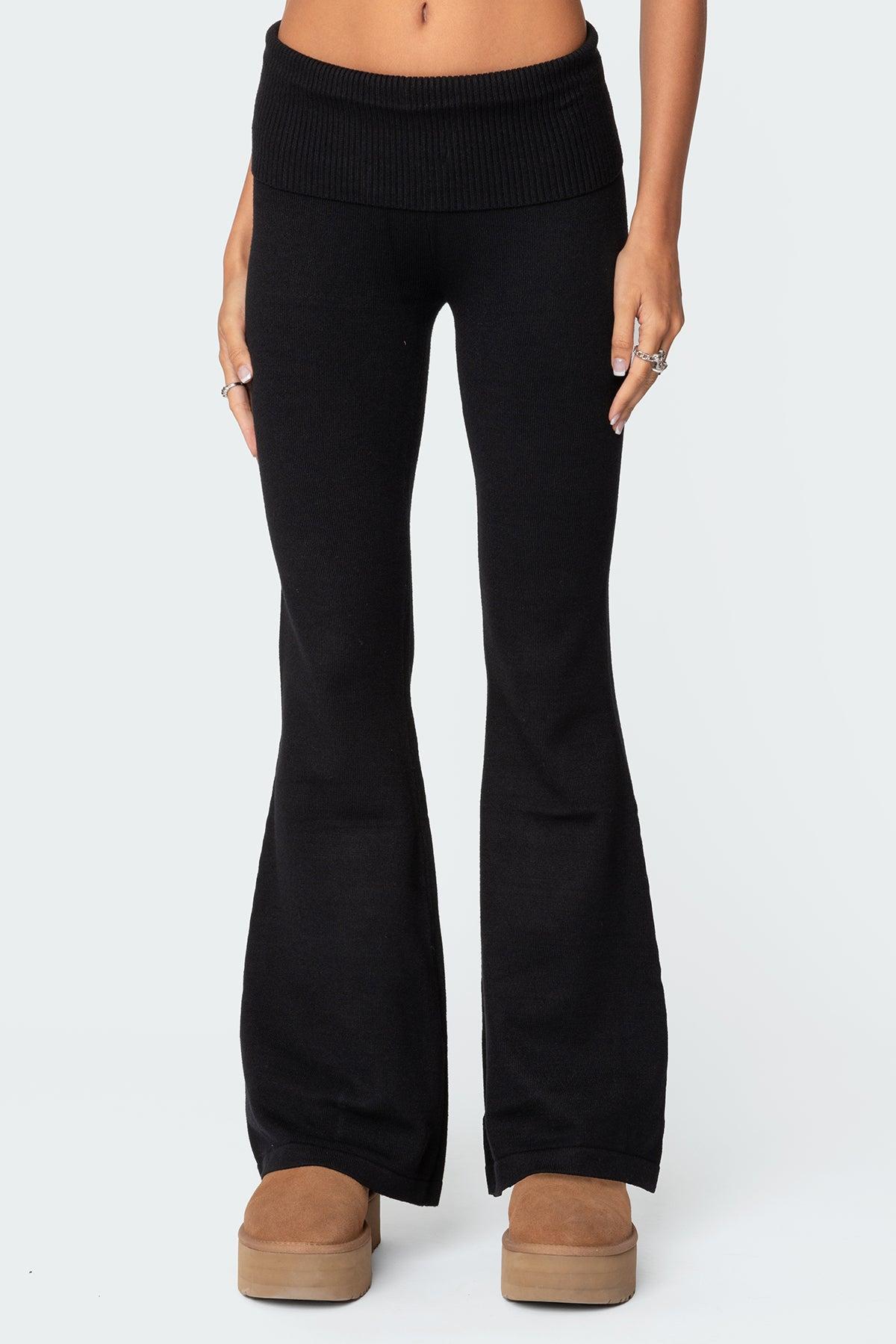 Desiree Knitted Low Rise Fold Over Pants Product Image