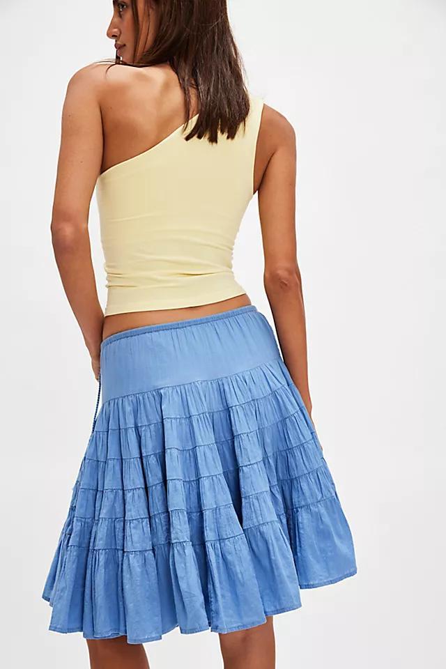 Many Layers Solid Midi Skirt Product Image