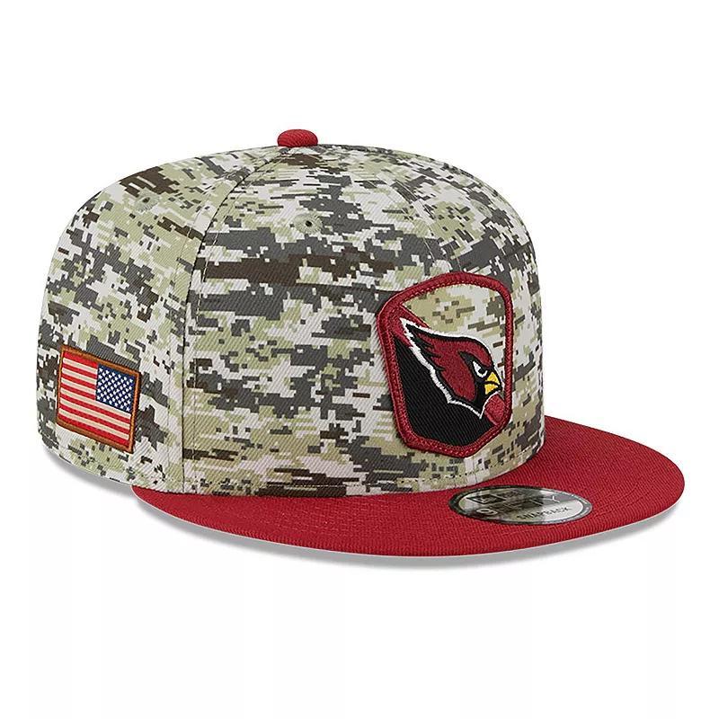 Mens New Era Camo/Cardinal Arizona Cardinals 2023 Salute To Service 9FIFTY Snapback Hat Product Image