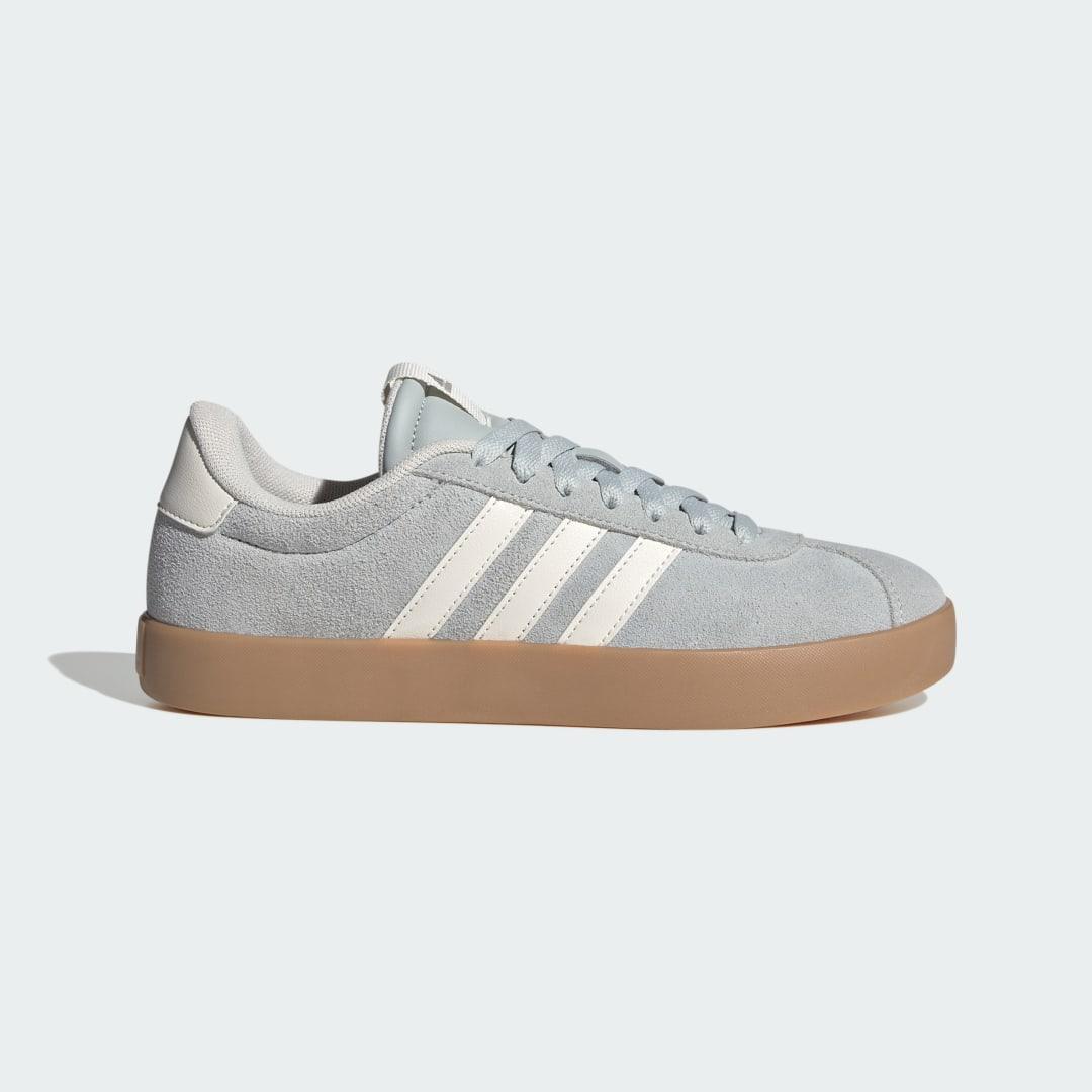 adidas VL Court 3.0 Women's Shoes, Size: 5.5, Gray Off White Gum Product Image