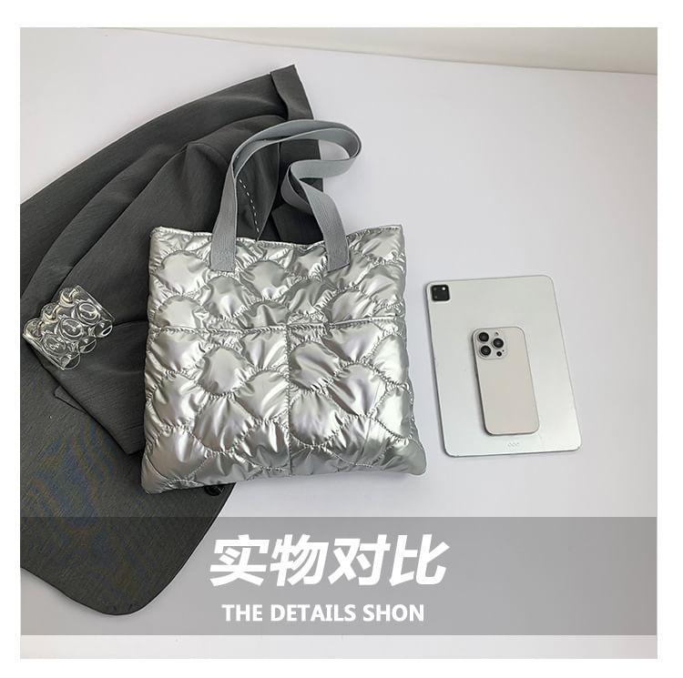 Plain Quilted Tote Bag Product Image