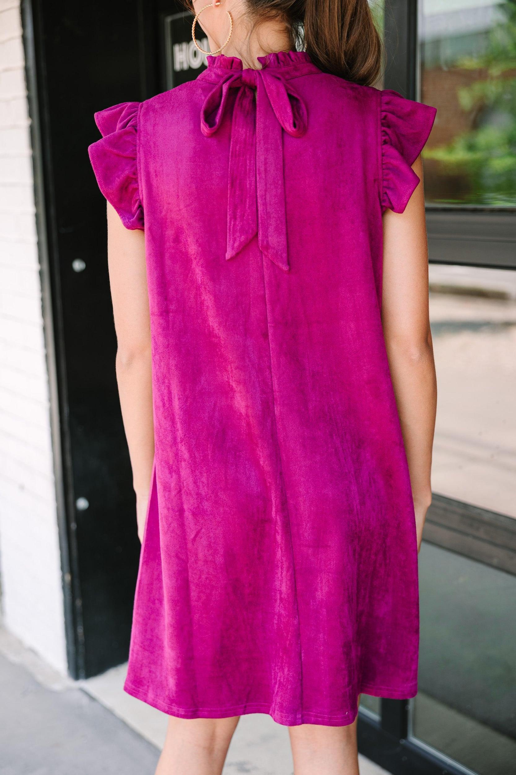 Please The Crowd Plum Purple Shift Dress Female Product Image