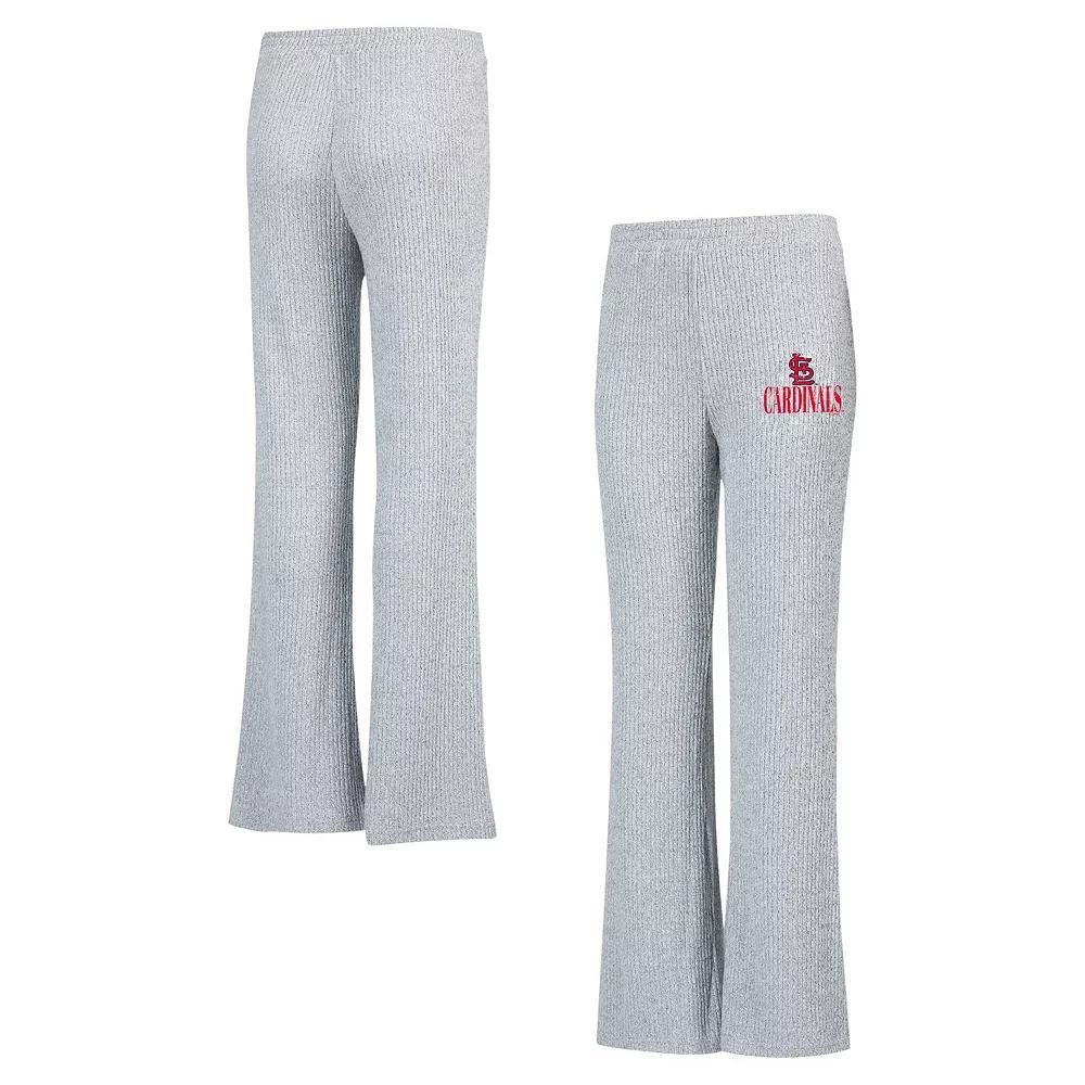 Women's Concepts Sport Gray St. Louis Cardinals Juniper Rib Knit Flare Sleep Pants, Size: Medium, Grey Product Image