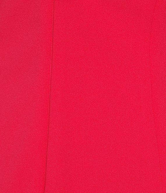 Adrianna Papell V-Back Foldover Collar Short Sleeve Sheath Dress Product Image