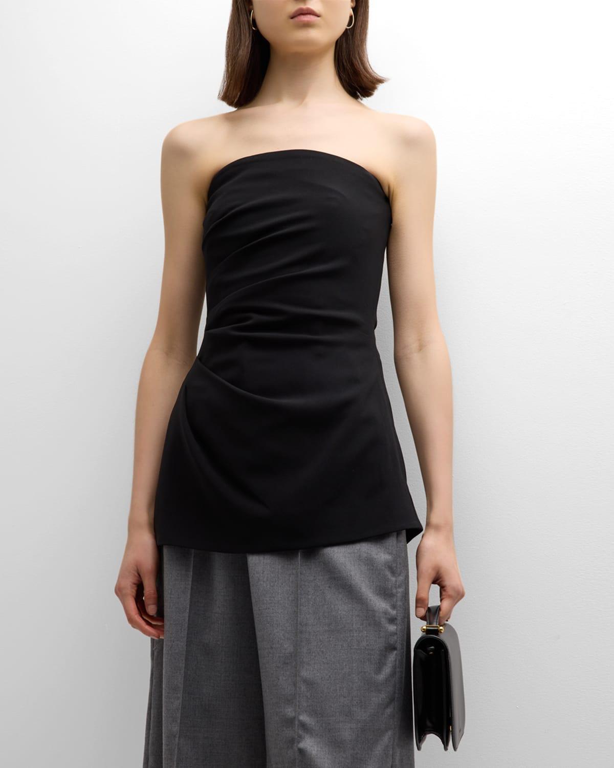Gathered Crepe Strapless Top Product Image