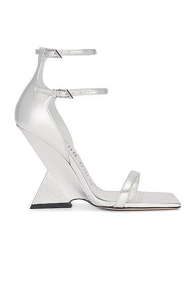 THE ATTICO Grace Ankle Strap Sandal in Metallic Product Image