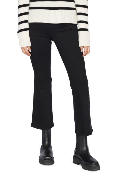 Frame The Jetset High Rise Crop Bootcut Jeans in Sheen Noir Product Image