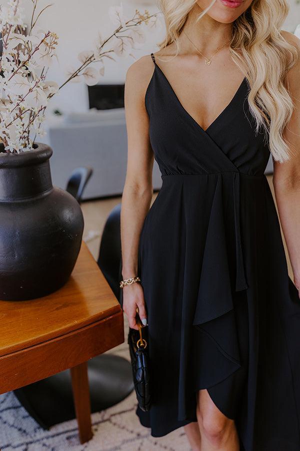 Cocktails First Midi Dress in Black Product Image