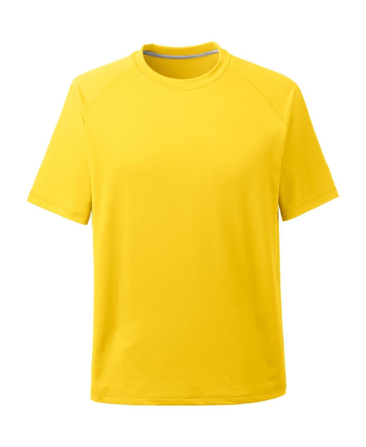 Men's Lands' End School Uniform Short Sleeve Active Tee, Size: Large, Gray Grey Product Image