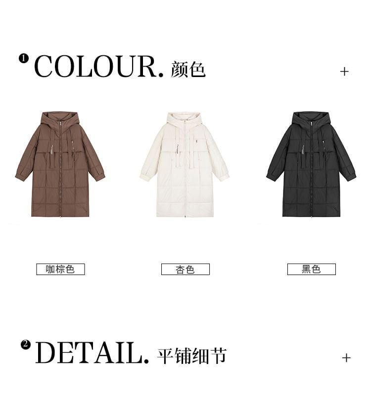 Plain Hooded Padded Zip Jacket Product Image