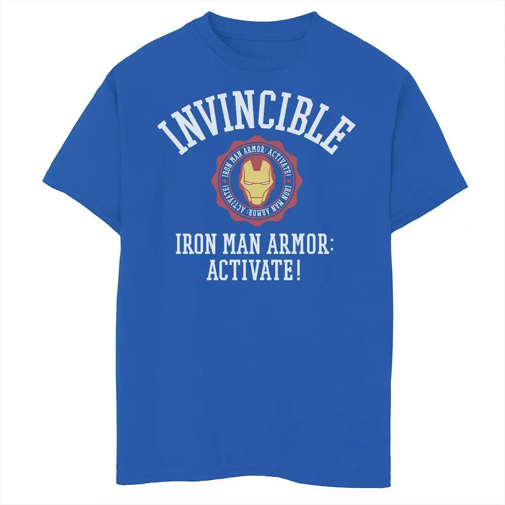 Boys 8-20 Marvel Iron Man Armor Activate Chest Logo Graphic Tee, Boy's, Size: Medium, Grey Heather Product Image