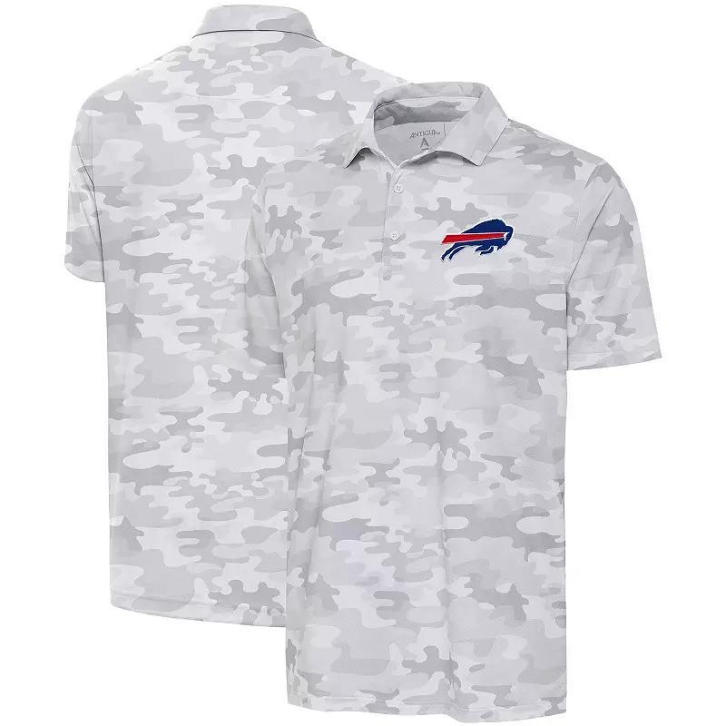 Men's Antigua White Buffalo Bills Collide Polo, Size: Large Product Image