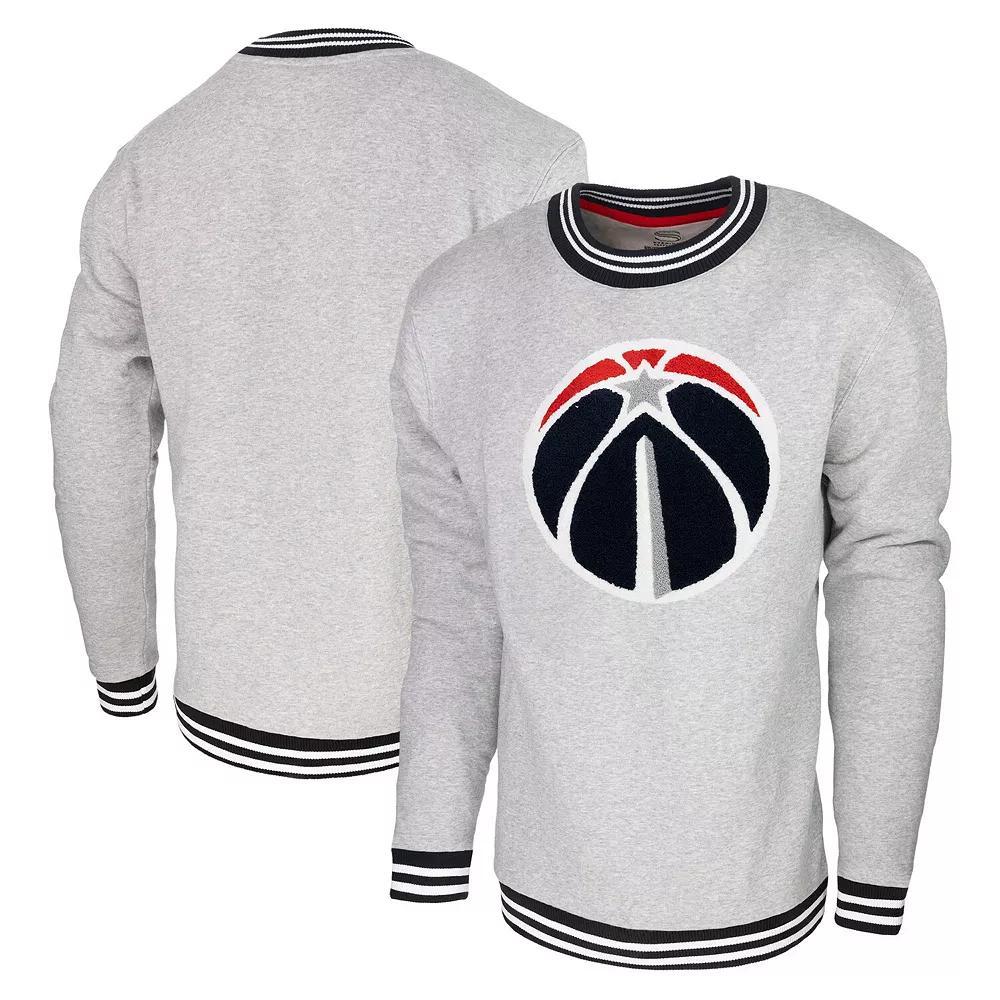 Men's Stadium Essentials  Heather Gray Washington Wizards Club Level Pullover Sweatshirt, Size: 3XL, Wiz Grey Product Image