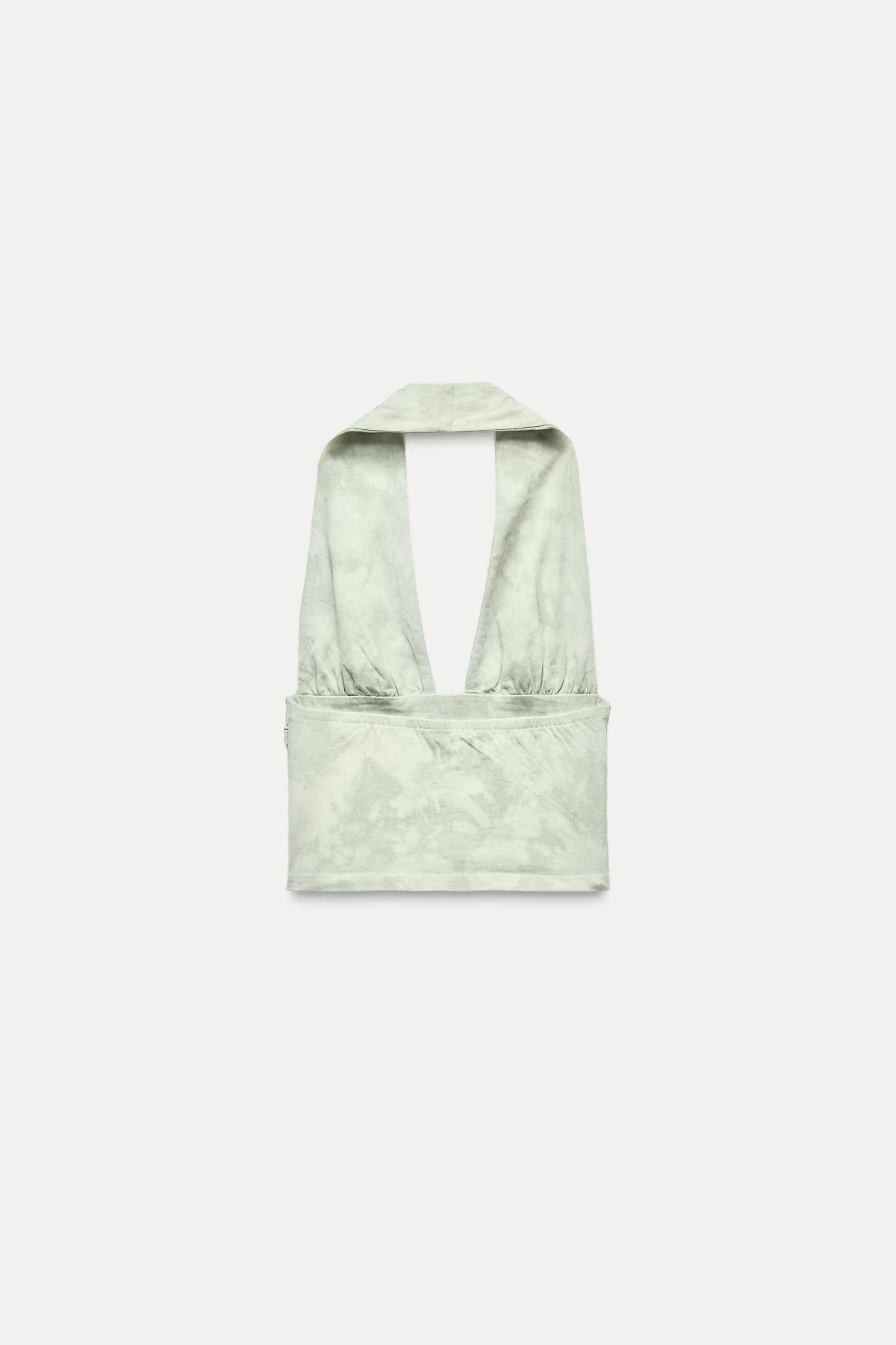 TIE-DYE HEAVY COTTON CROP TOP Product Image