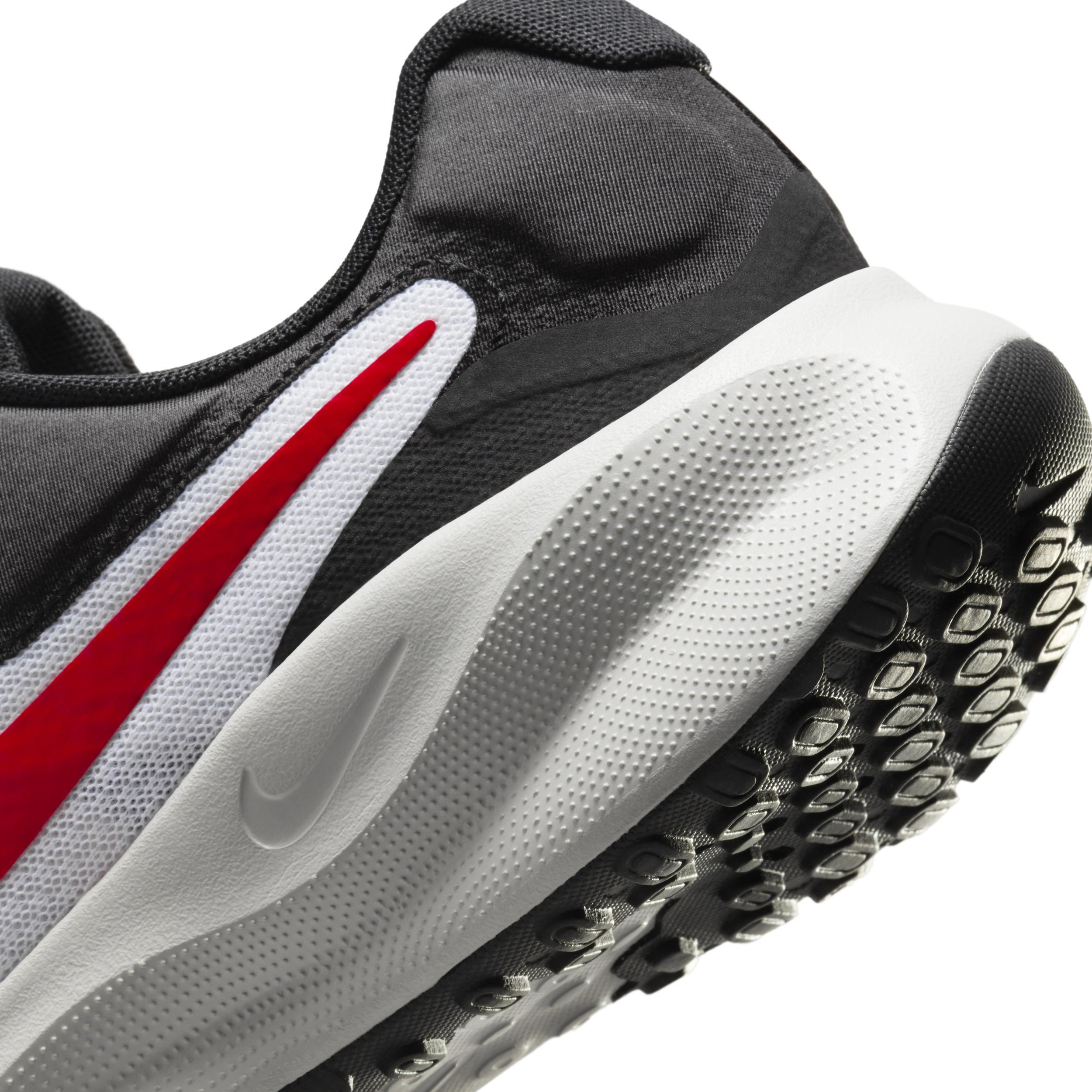 Nike Revolution 7 Men's Road Running Shoes, Size: 11, White Red Black Product Image