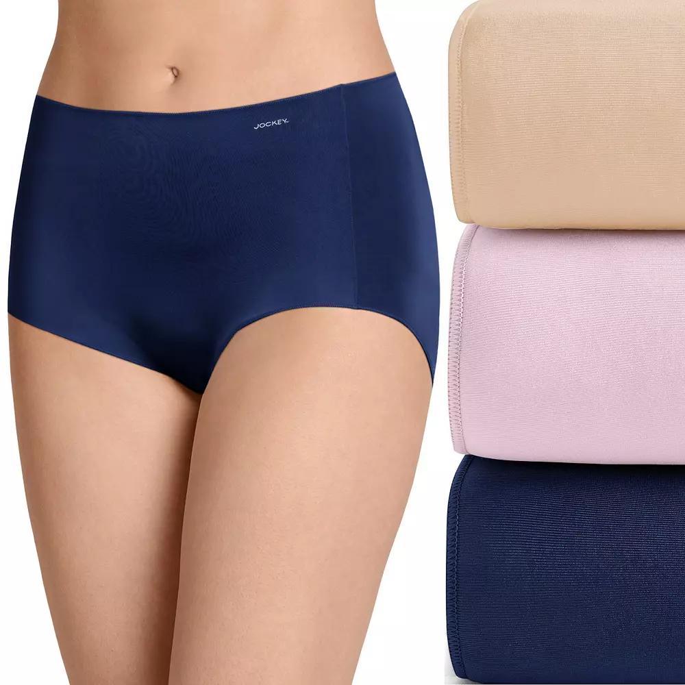Women's Jockey® No Panty Line Promise 3-Pack Full Rise Brief Panty Set 1877, Size: 6, Deep Beige Asst Product Image