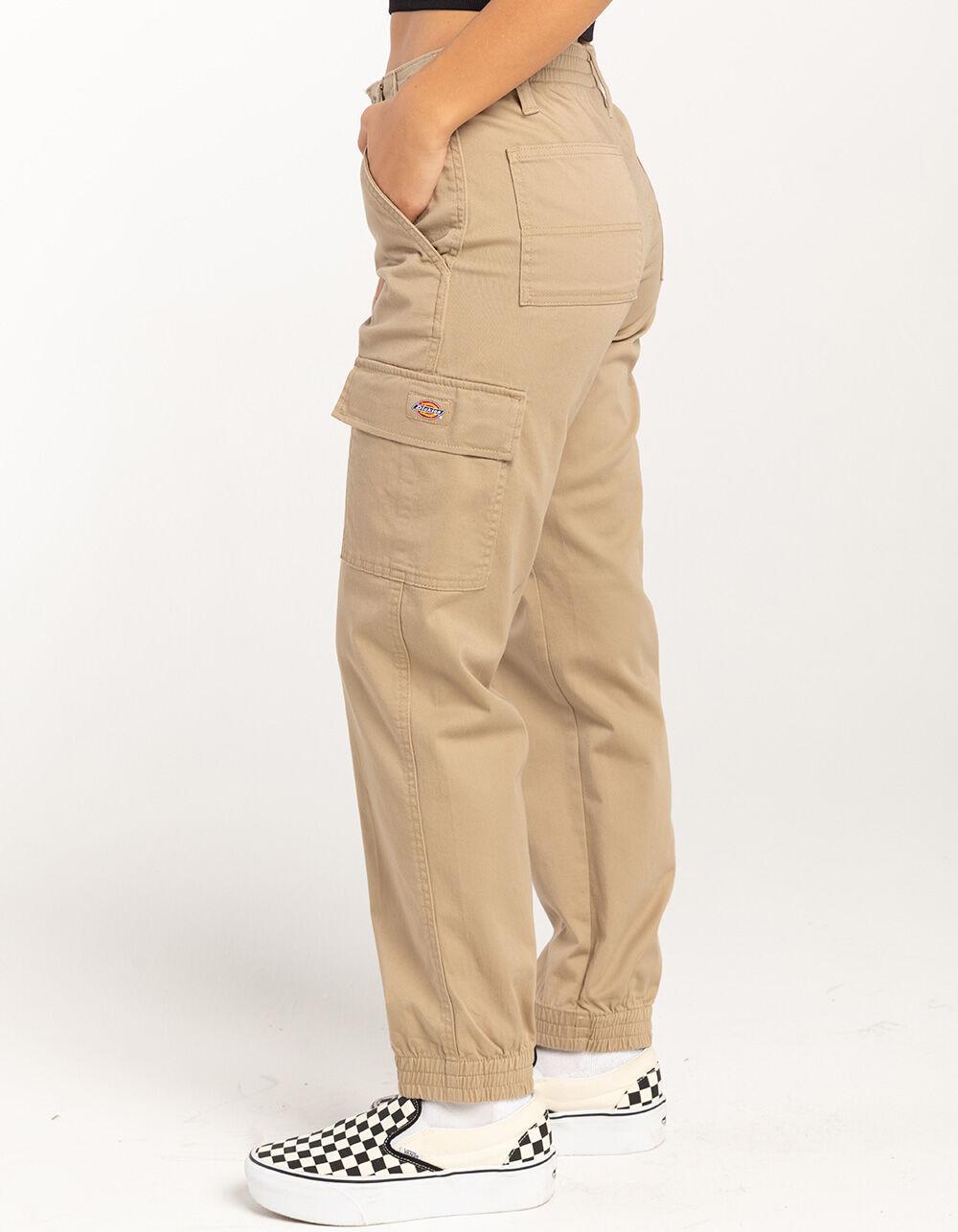 DICKIES Womens Cargo Jogger Pants - KHAKI Product Image