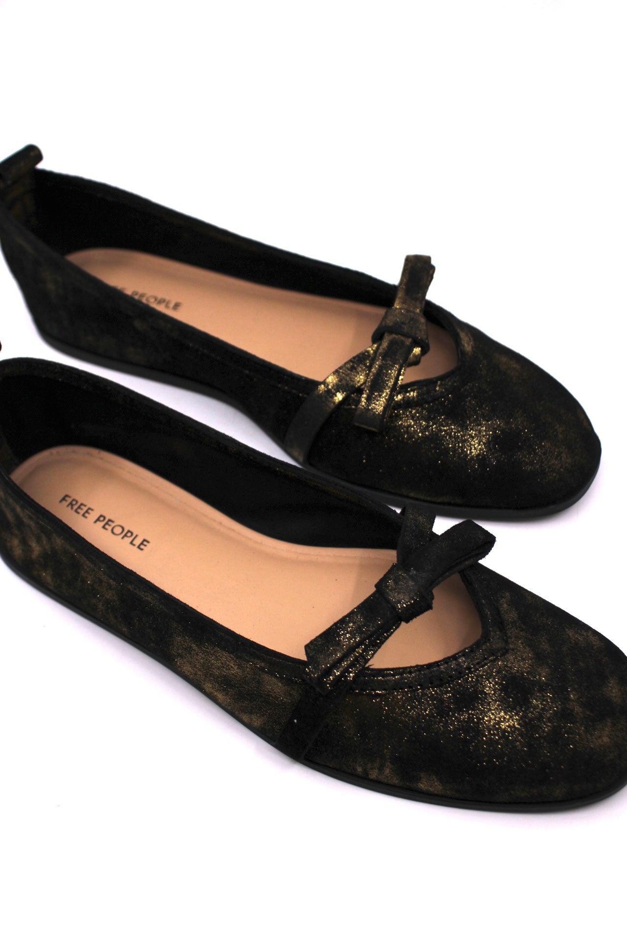 Free People Mania Bow Flat Bronze Age Metallic Product Image