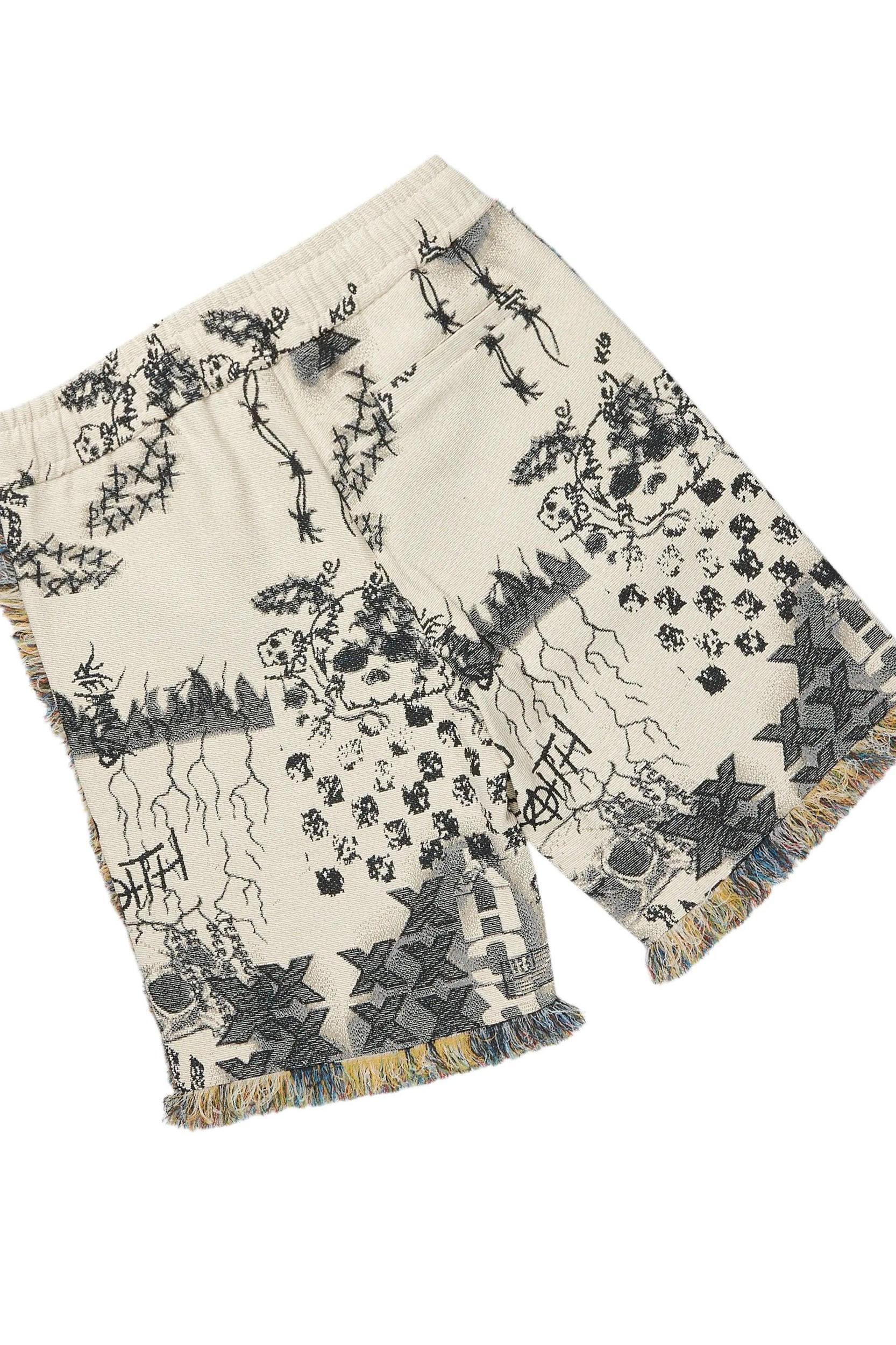 Tappy Black/Beige T-Shirt Short Set Male Product Image