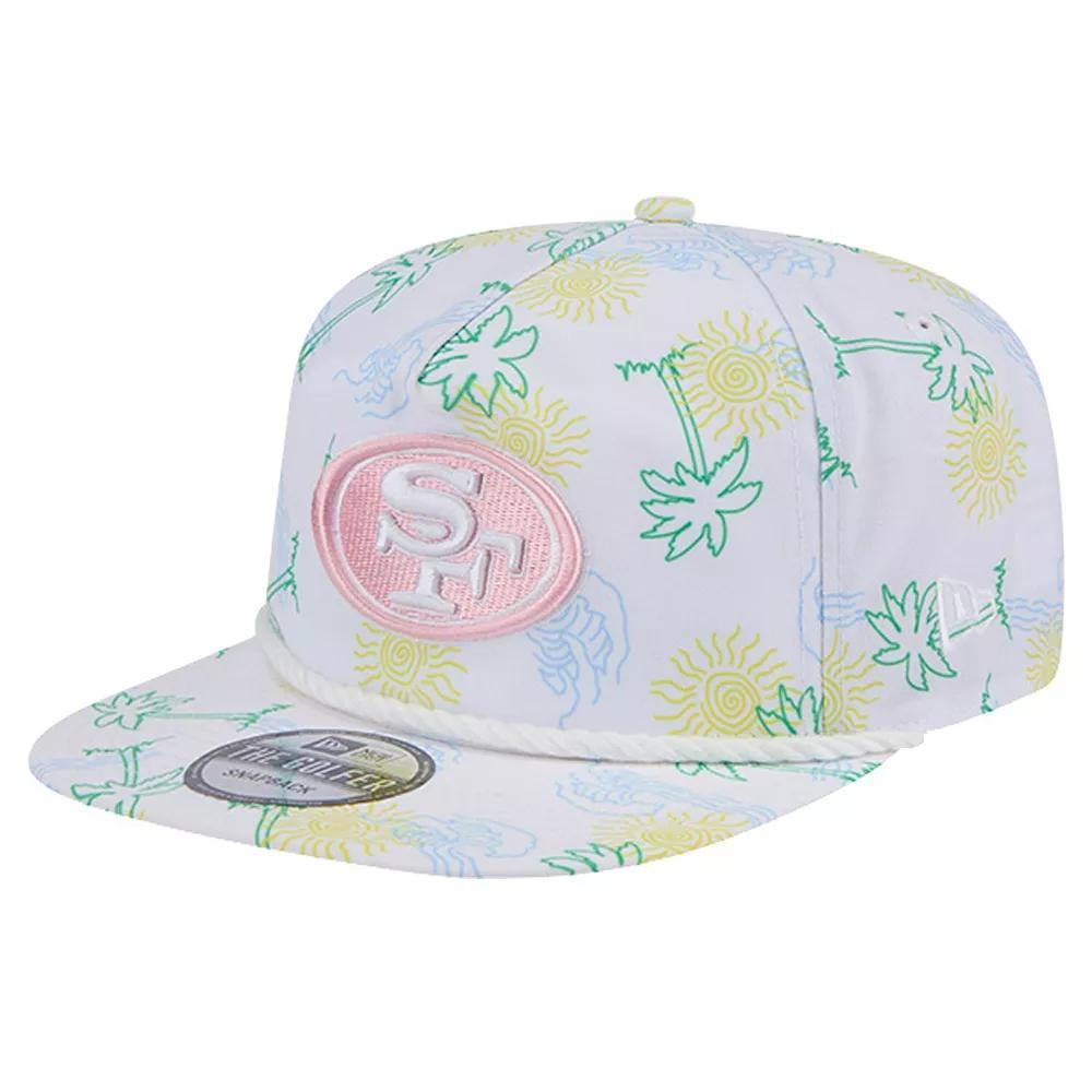 Men's New Era White San Francisco 49ers  Vacay Golfer Snapback Hat Product Image