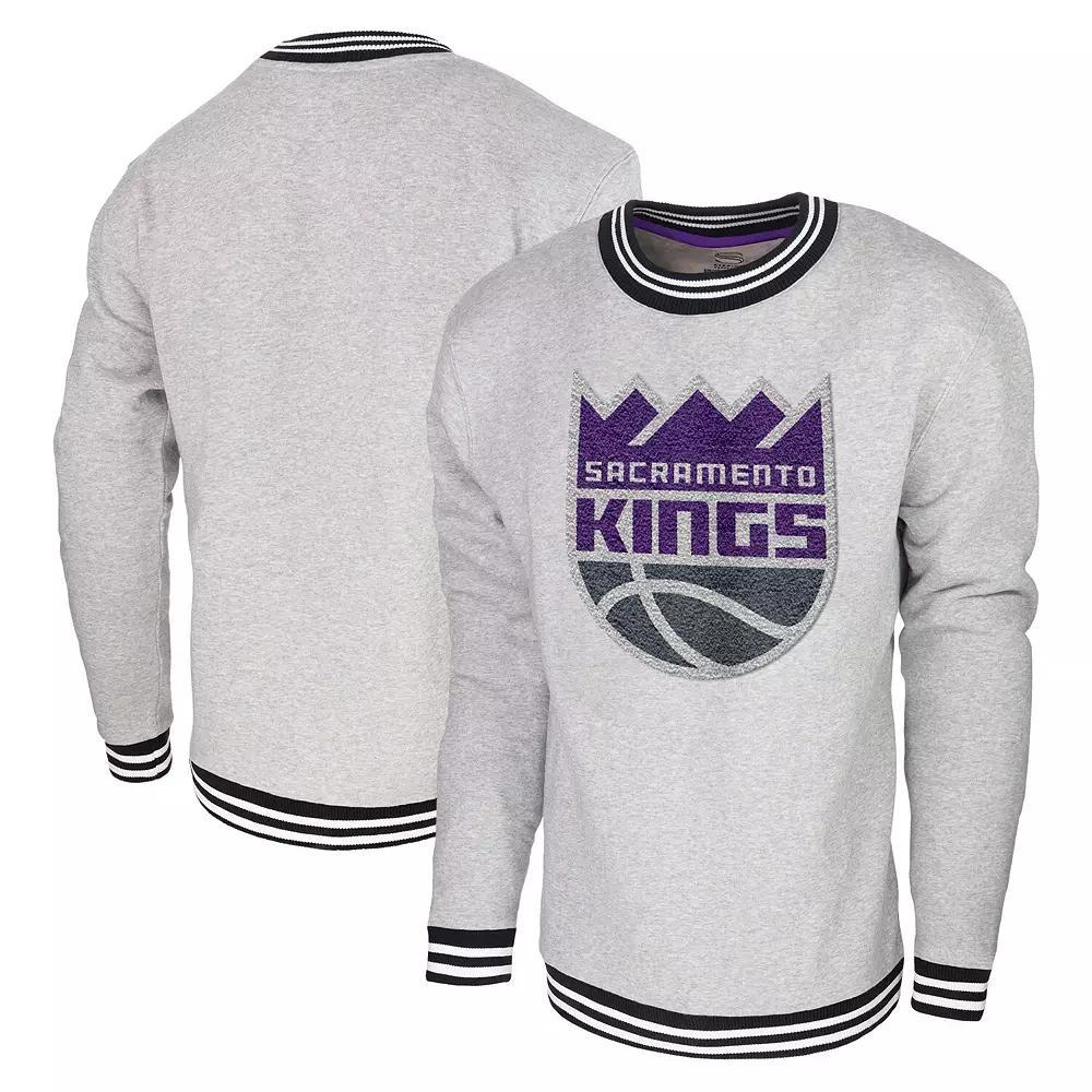 Mens Stadium Essentials Heather Gray Sacramento Kings Club Level Pullover Sweatshirt Product Image