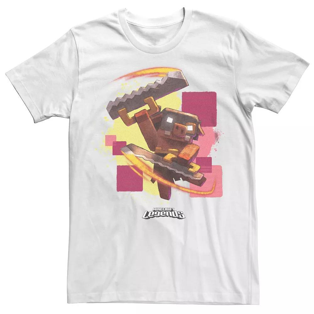 Men's Minecraft Legends Bruiser Piglin Graphic Tee, Size: Small, White Product Image