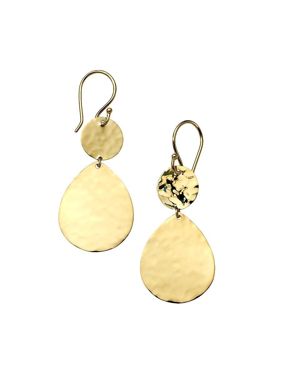 Womens Classico Snowman 18K Yellow Gold Double-Drop Earrings Product Image