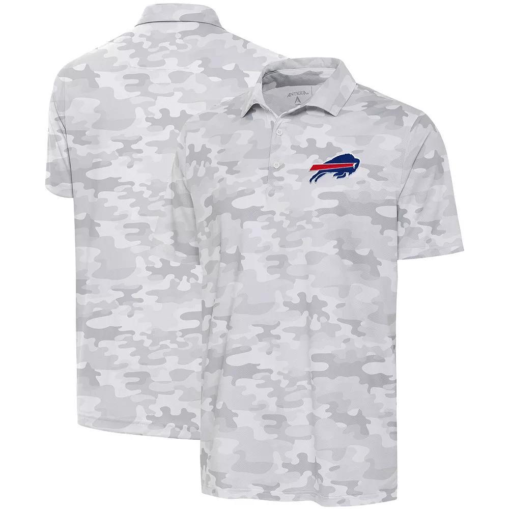 Men's Antigua White Buffalo Bills Collide Polo, Size: Large Product Image