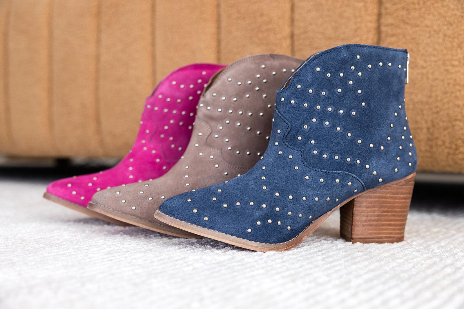 Twilight Studded Heeled Ankle Boot in Denim (Online Exclusive) Product Image