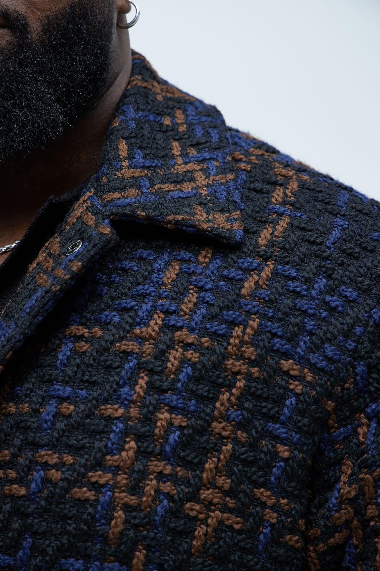 Kenitra Jacquard Plaid Jacket - Multi Color Product Image