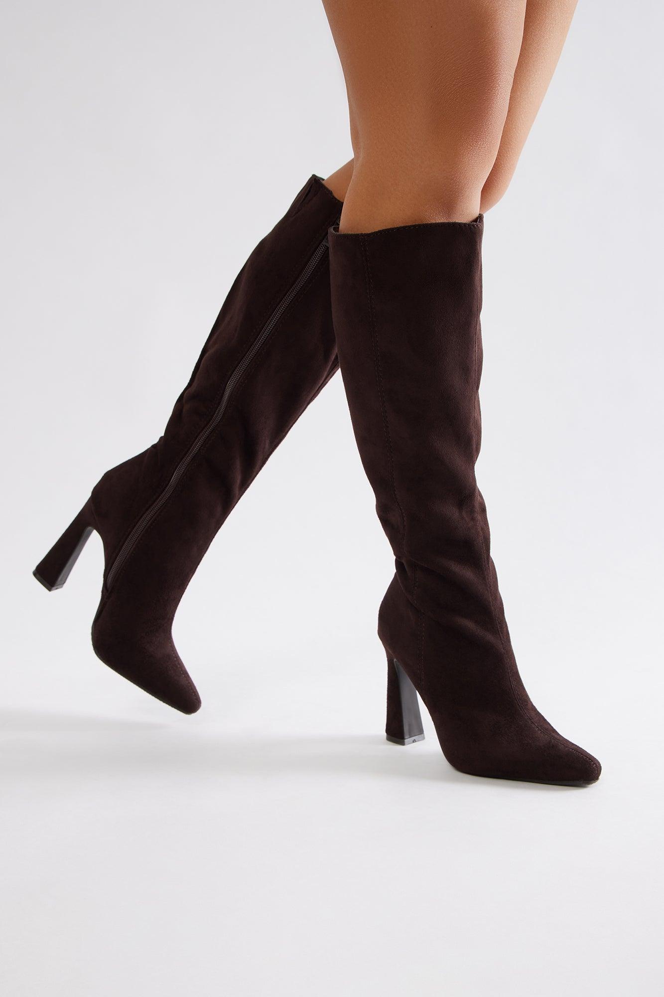 Brett Knee High Boots - Brown Product Image