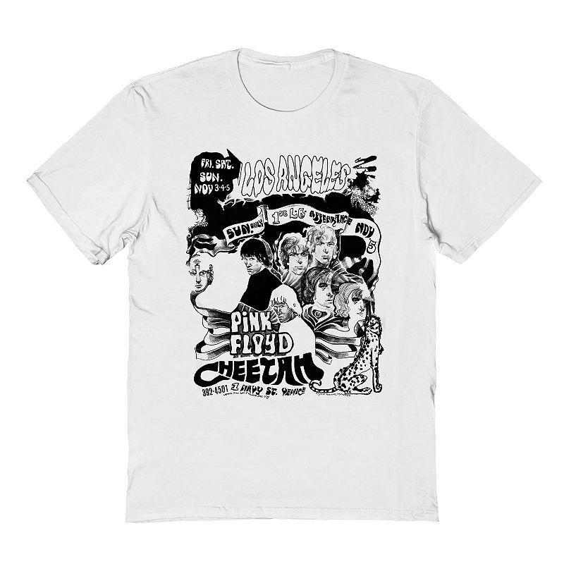 Men's Pink Floyd Cheetah Flyer Graphic Tee, Size: XL, White Product Image