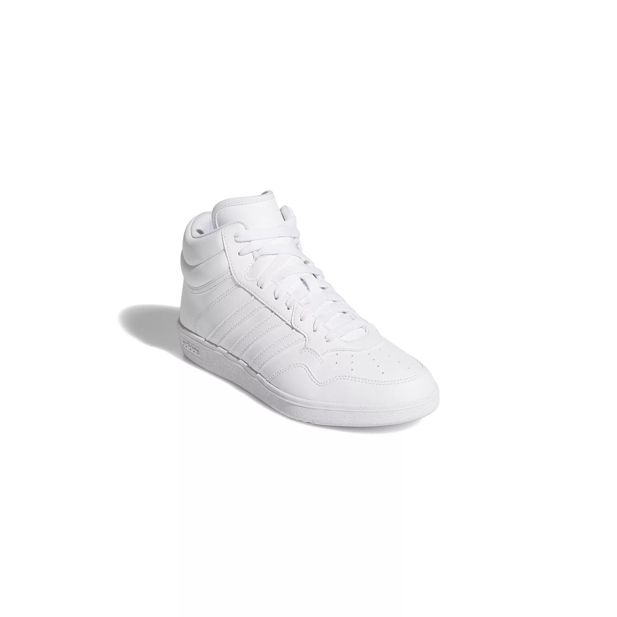 adidas Hoops 4.0 Women's Mid Top Basketball Shoes, Size: 6, White White Black Product Image