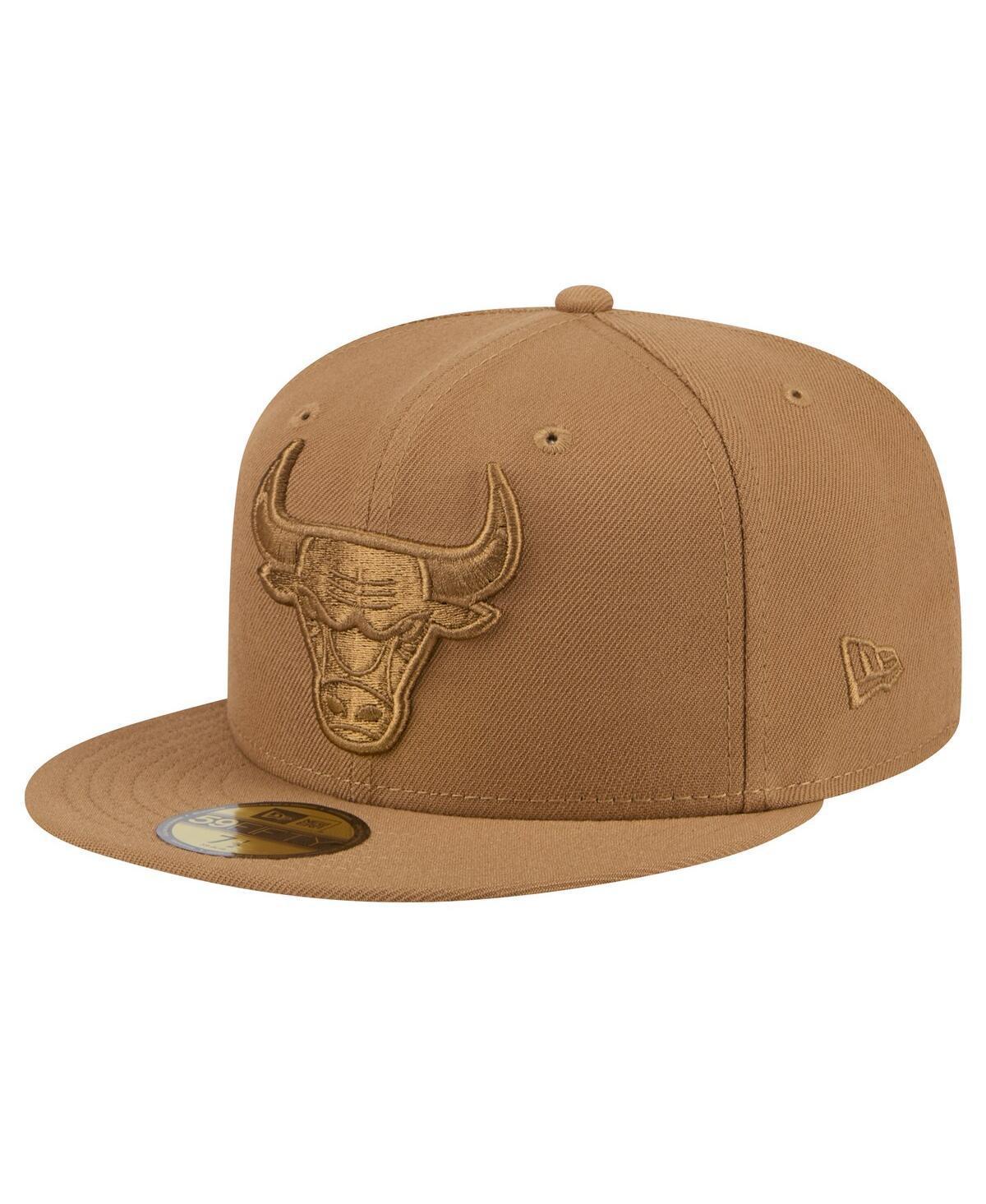 Mens New Era Tan Chicago Bulls 59FIFTY Fitted Hat Product Image