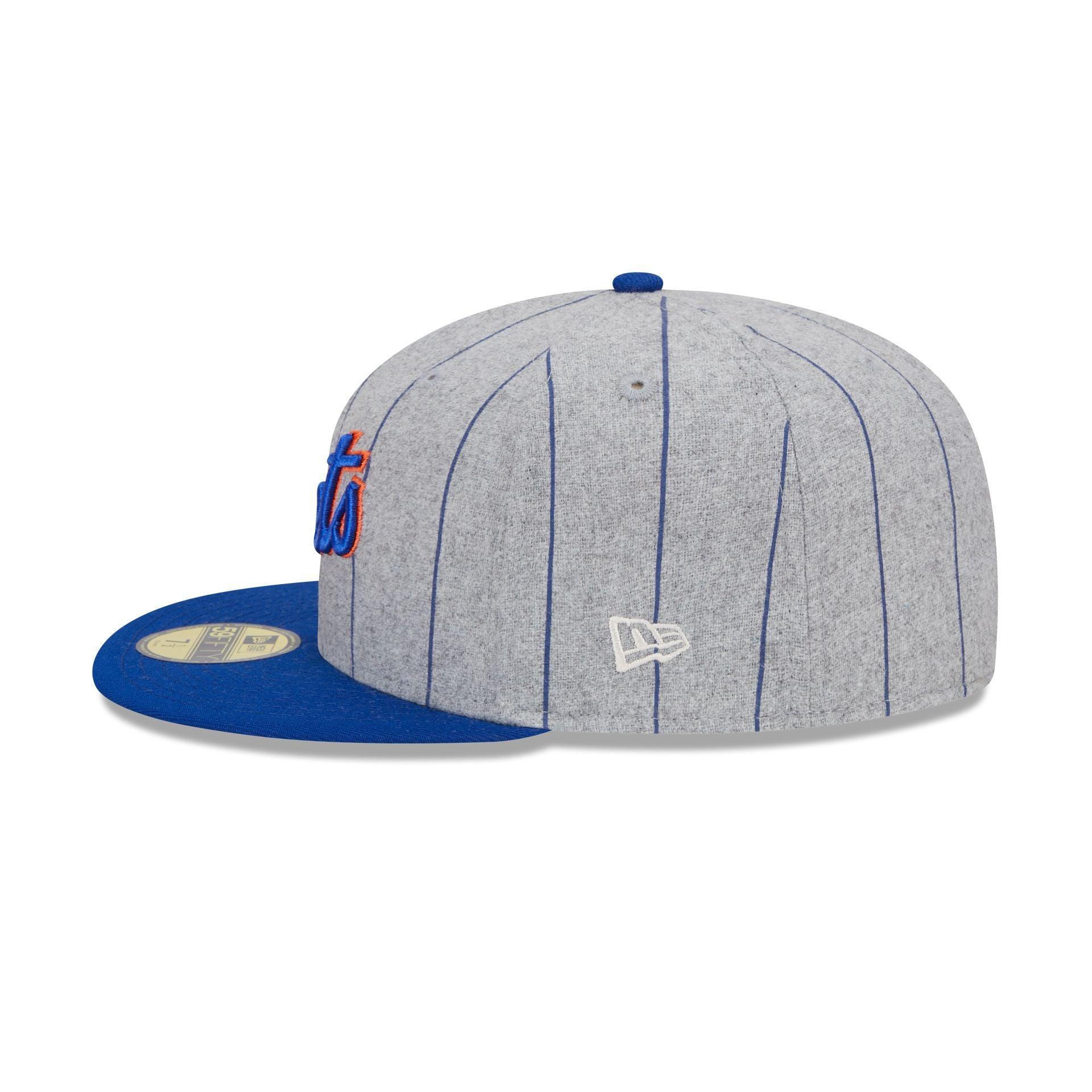 New York Mets Heather Pinstripe 59FIFTY Fitted Hat Male Product Image