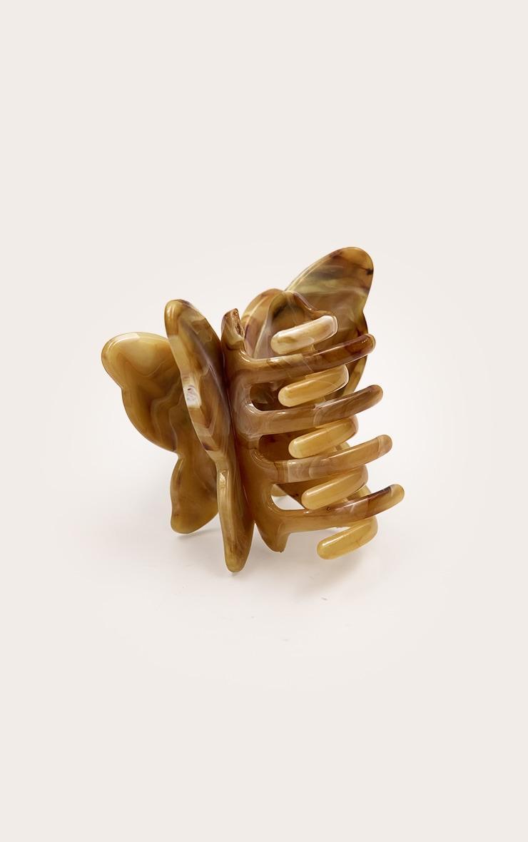Beige Marble Butterfly Claw Clip Product Image