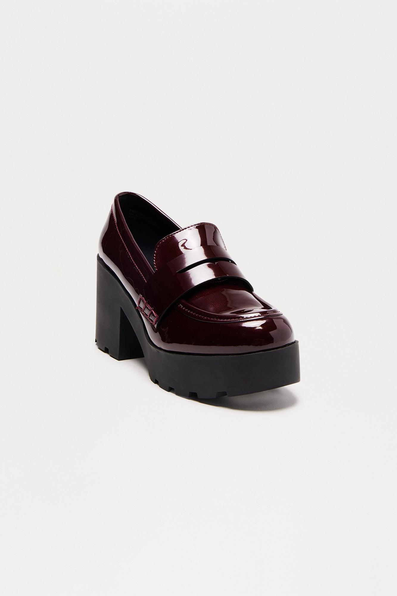 Penn Platform Loafers - Burgundy Product Image
