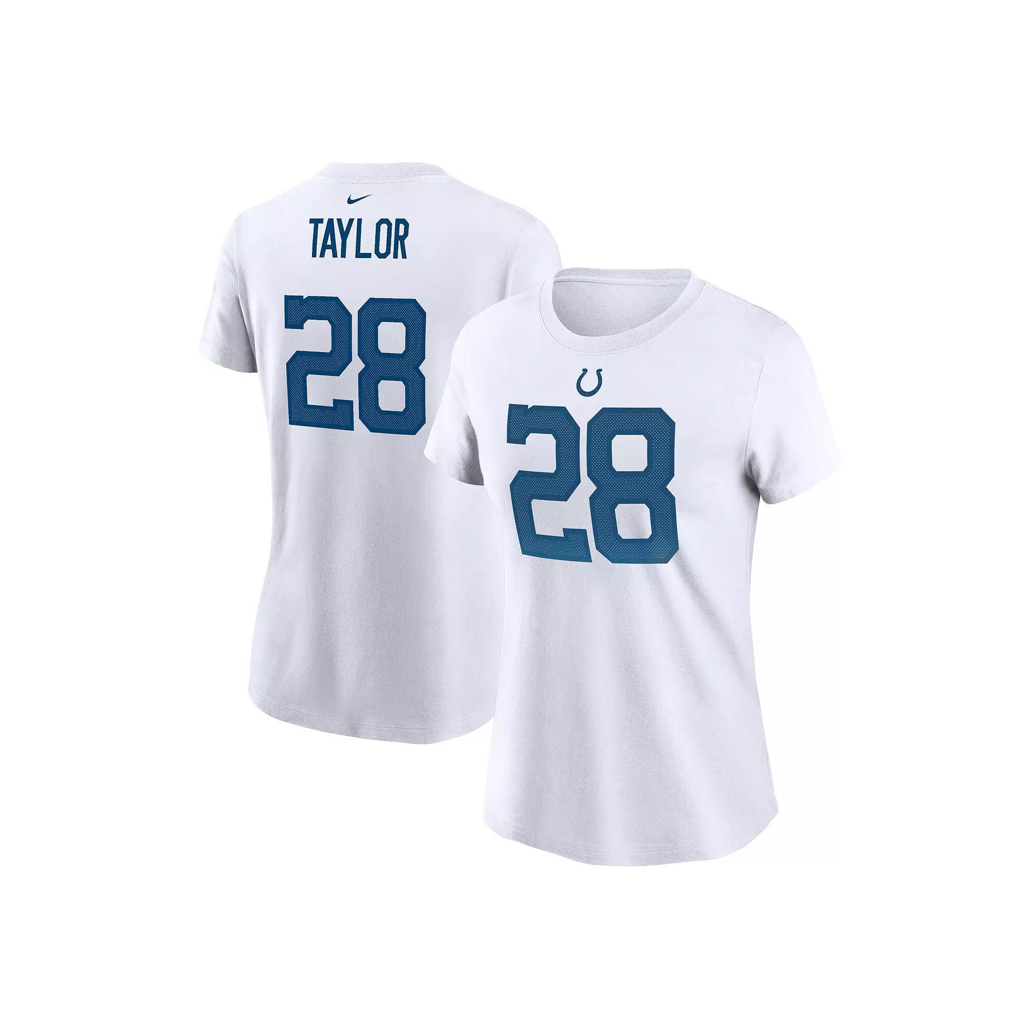 Women's Nike Jonathan Taylor White Indianapolis Colts Player Name & Number T-Shirt, Size: Large Product Image
