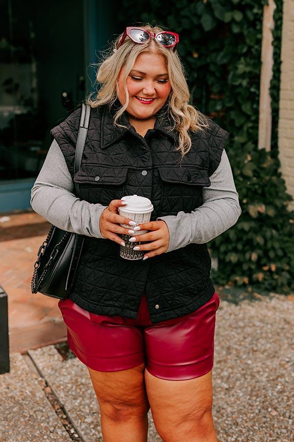 Cedar Creek Quilted Vest in Black Curves Product Image