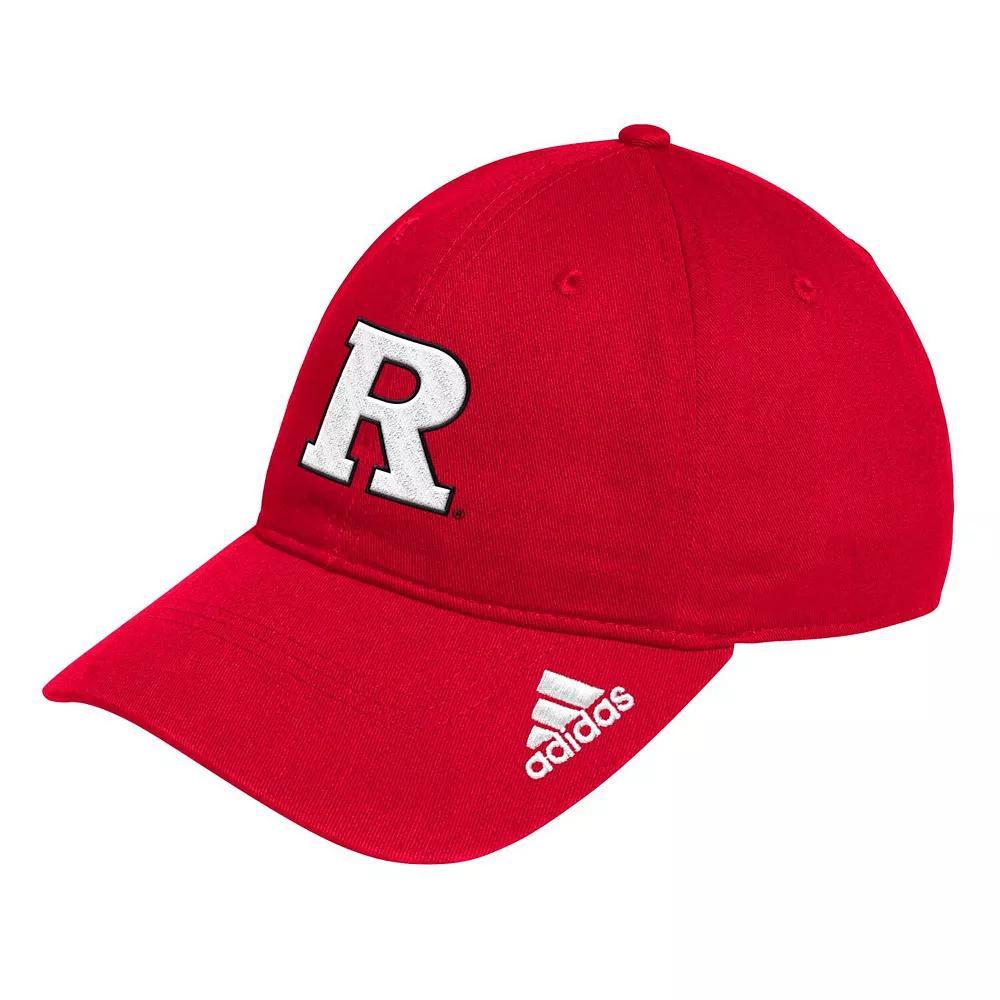 Men's adidas Scarlet Rutgers Scarlet Knights Locker Room Logo Slouch Adjustable Hat, Red Product Image