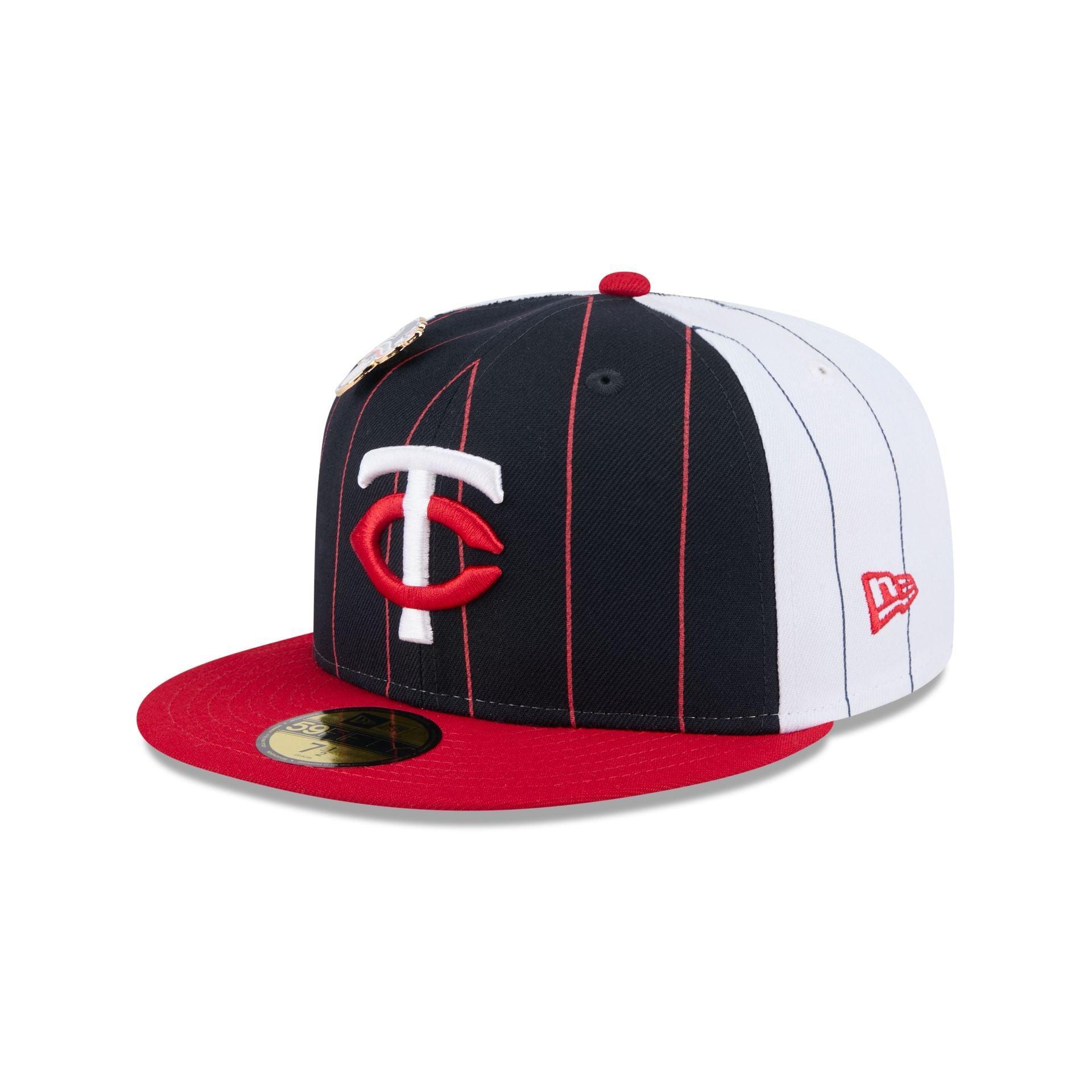 Los Angeles Angels Pinstripe League Pin 59FIFTY Fitted Hat Male Product Image