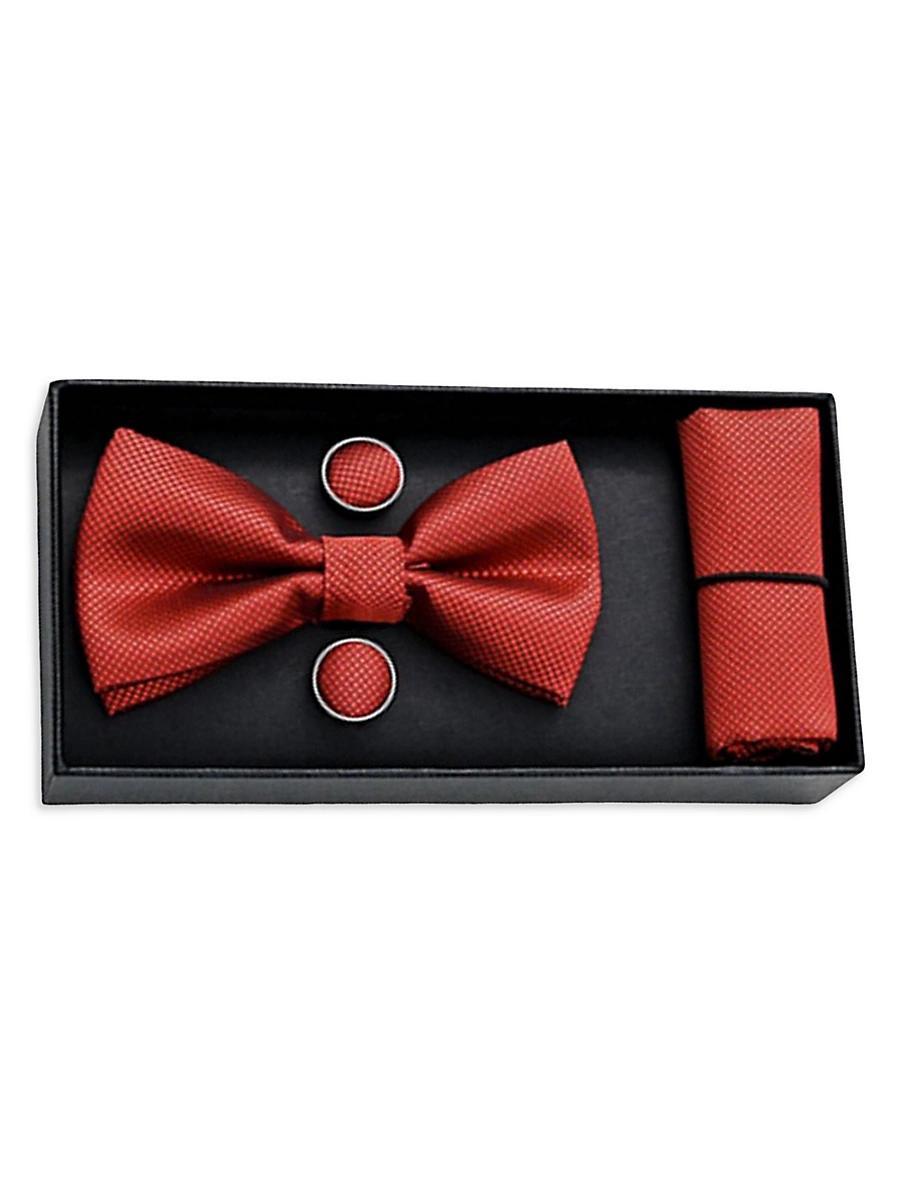 Mens Crosshatch Bow Tie Set Product Image