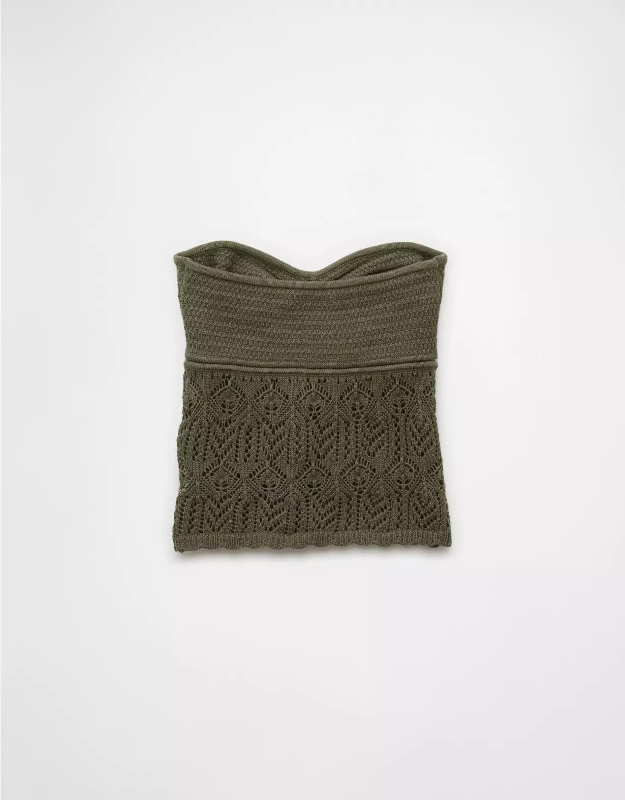 AE Cropped Crochet Tube Top Product Image