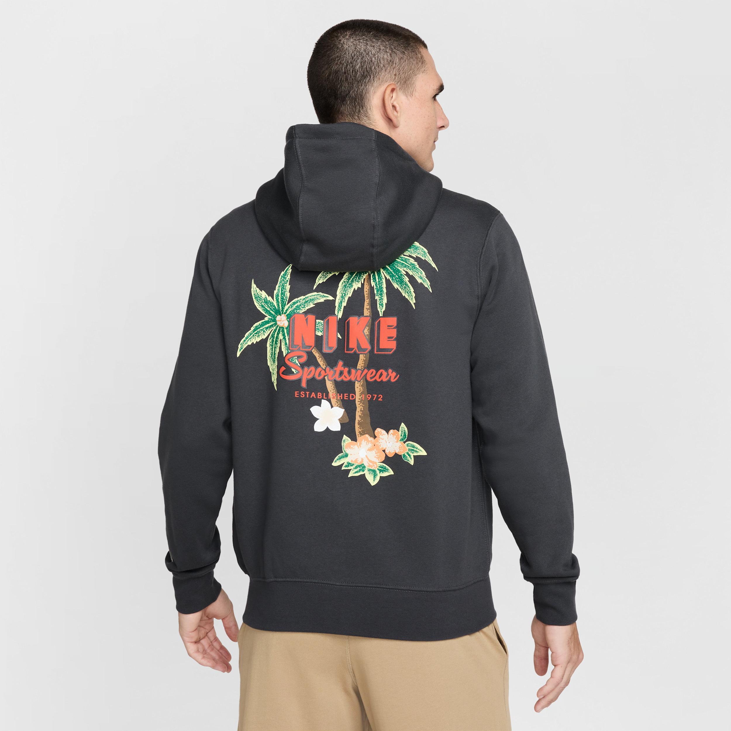 Mens Nike Tropical Graphic Full-Zip Fleece Hoodie Blue Turq Product Image