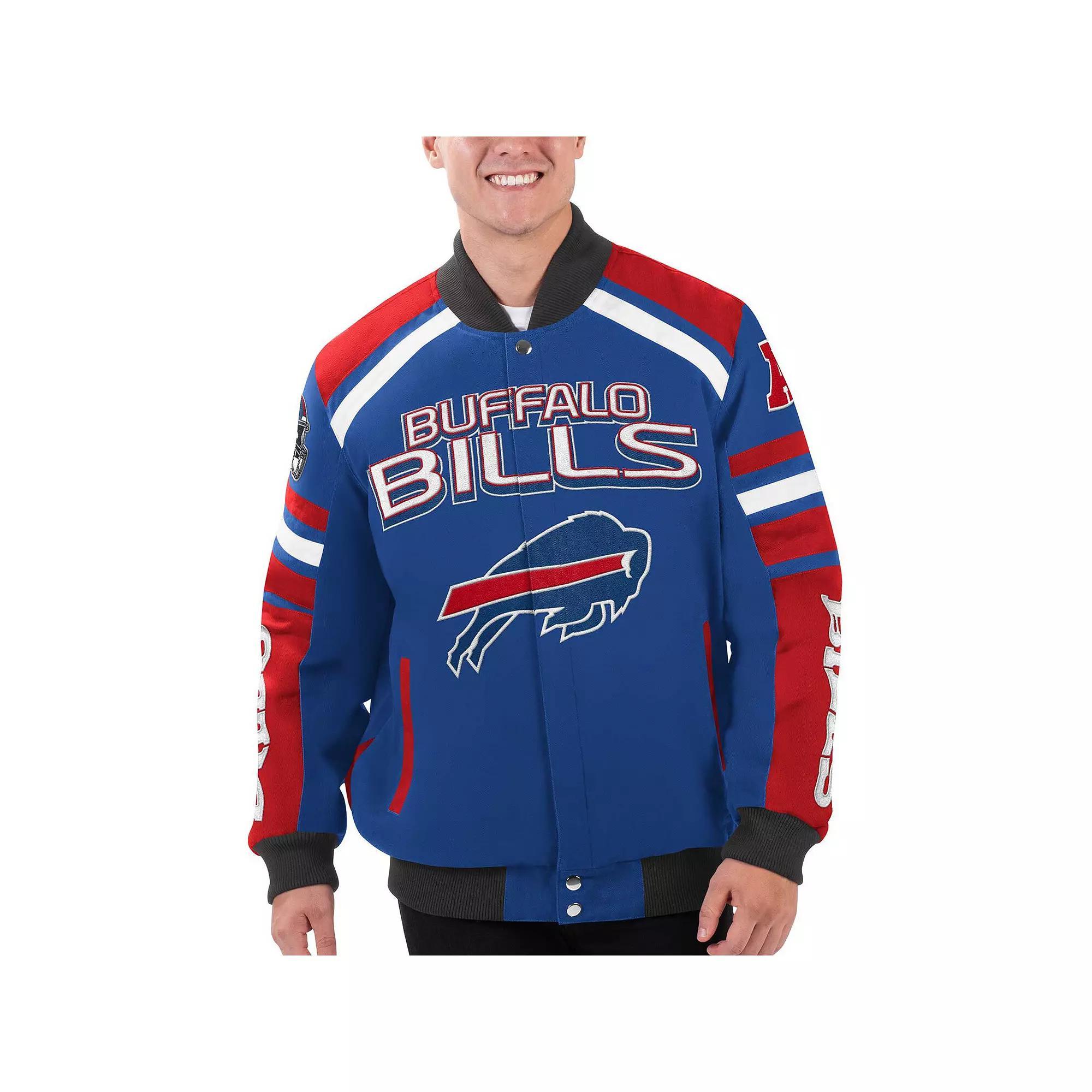 Men's G-III Sports by Carl Banks Royal Buffalo Bills Power Forward Racing Full-Snap Jacket, Size: Small, Blue Product Image