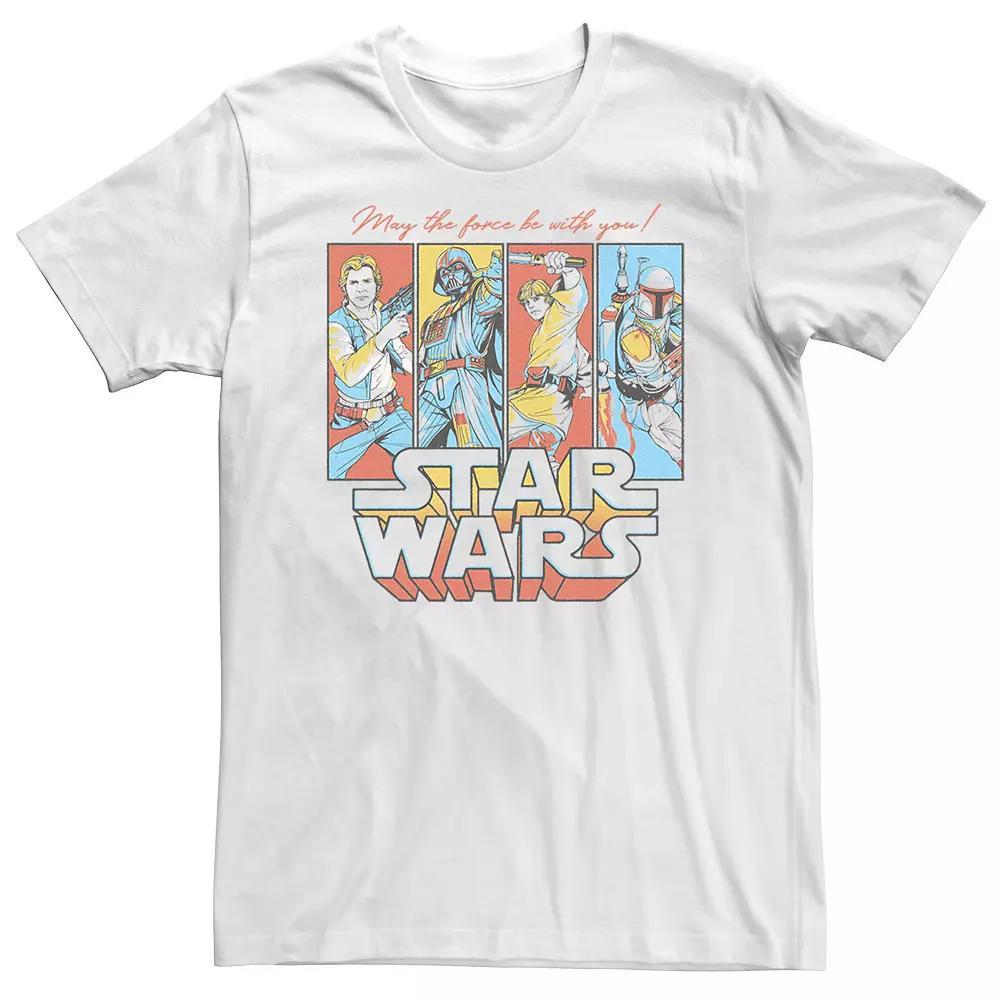 Big & Tall Star Wars Pop Culture Crew Logo Tee, Men's, Size: XXL Tall, White Product Image