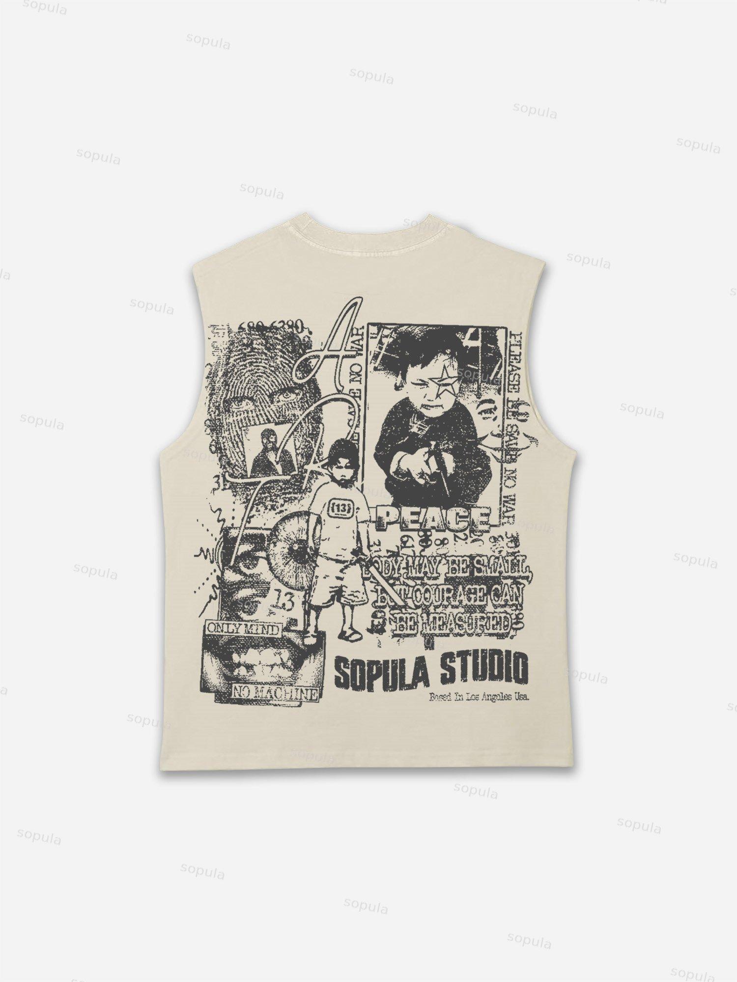 Peace Courage Can Be Measured Graphic Tank Top Product Image